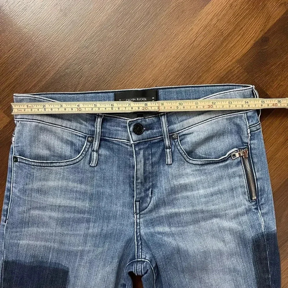 Calvin Rucker Heartbreaker Jeans Patchwork Skinny Low Rise Sz 29 - Picture 5 of 7
